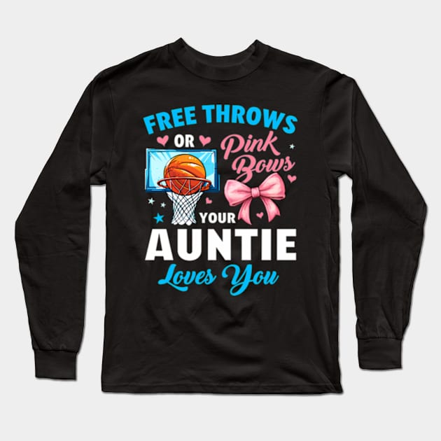 Gender Reveal Auntie Loves You Long Sleeve T-Shirt by Ro Go Dan